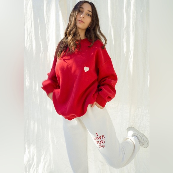 ILY Baby Crewneck Sweatshirt in Red - Picture 2 of 9